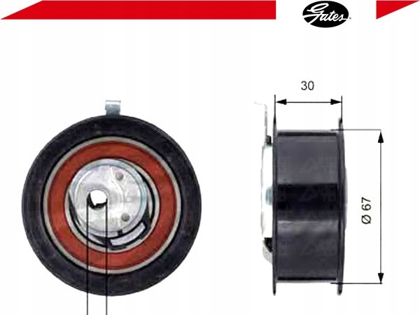 фото №2, Gates t43069 ролик натяжителя, ремень распределительного вала