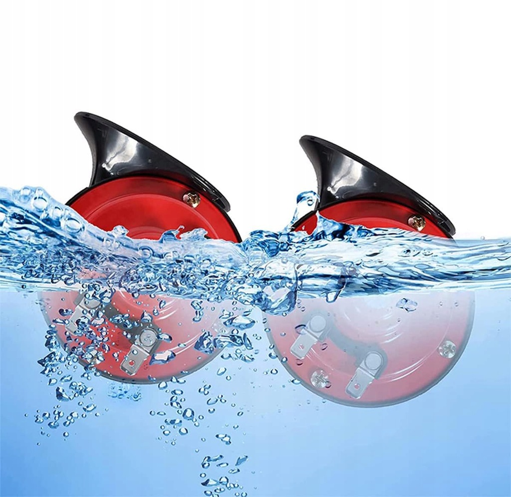 фото №10, 2x клаксон ślimaka 300db, dwukolorowy клаксон автомобільний, 12v, водонепроникний