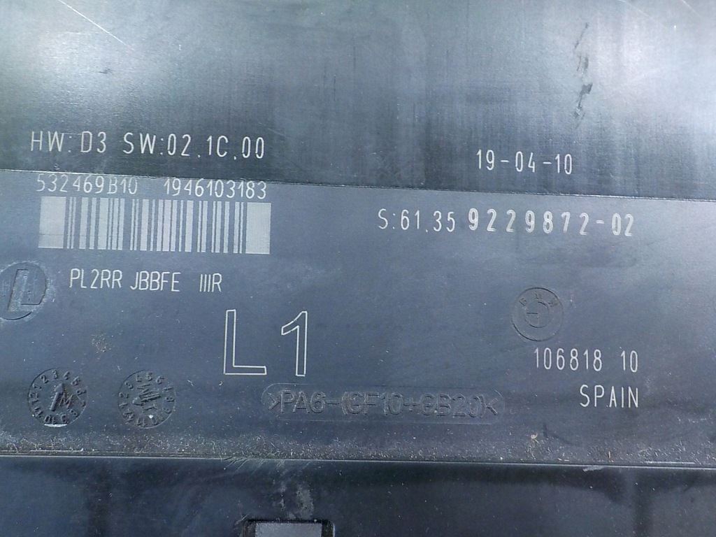 фото №7, Bmw 3 e92 lift 2.0 d 10r 2d coupe модуль блок керування комфорту 9229872