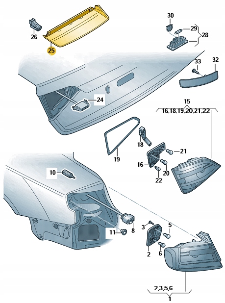 фото №5, Третій світло стоп-сигнал audi a4 b8 avant оригінал