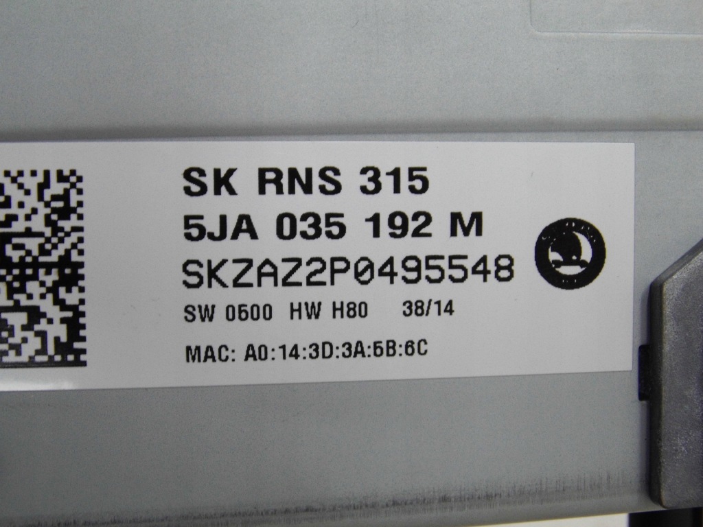 фото №7, Радио navi cd 5ja035192m skoda rapid fabia ii roomster оригинал kod-0015
