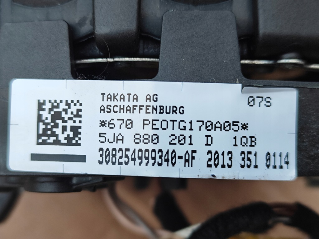 фото №4, Подушка безопасности подушка водителя skoda rapid 2012- 5ja880201d