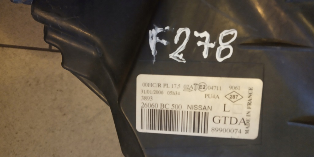 фото №14, Лампа левая передняя левый перед nissan micra k12 lift 26060bc500 02-10 euro