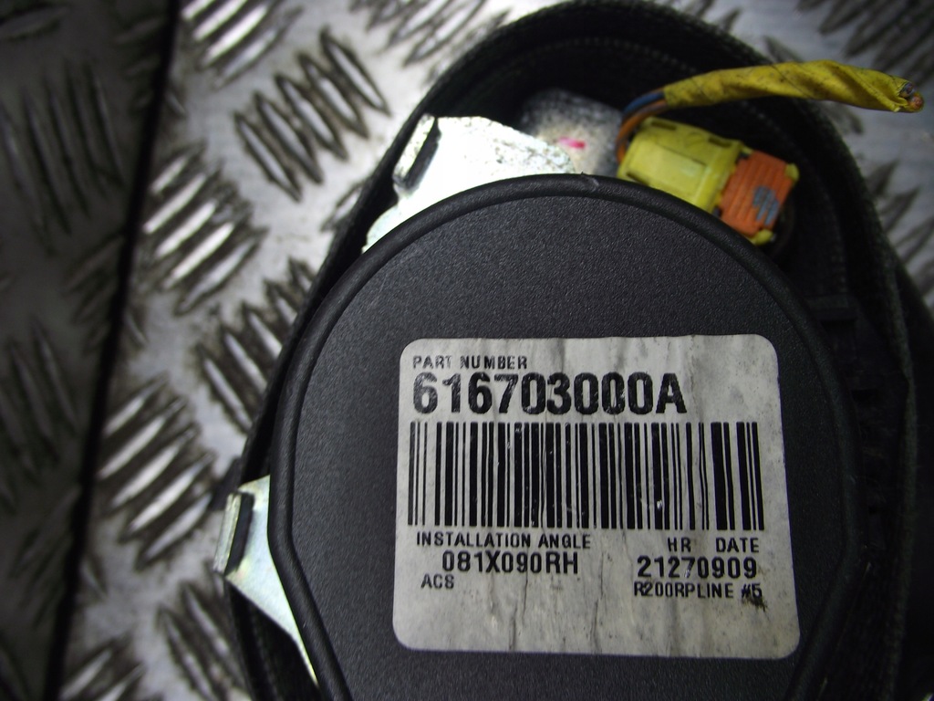 фото №8, Cruze i 09r pas безопасности правый перед с натяжитель 616703000a