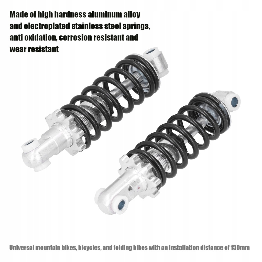 фото №14, 2 szt. амортизатор подвеска 150mm чёрный амортизатор do велосипедов górskich