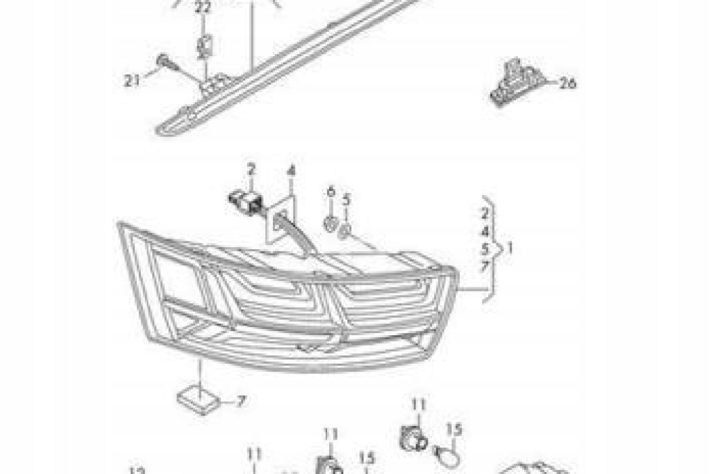 фото №8, Audi q7 4m відбивач заднього lewego світло заднього 4m0945095 оригінальний новий