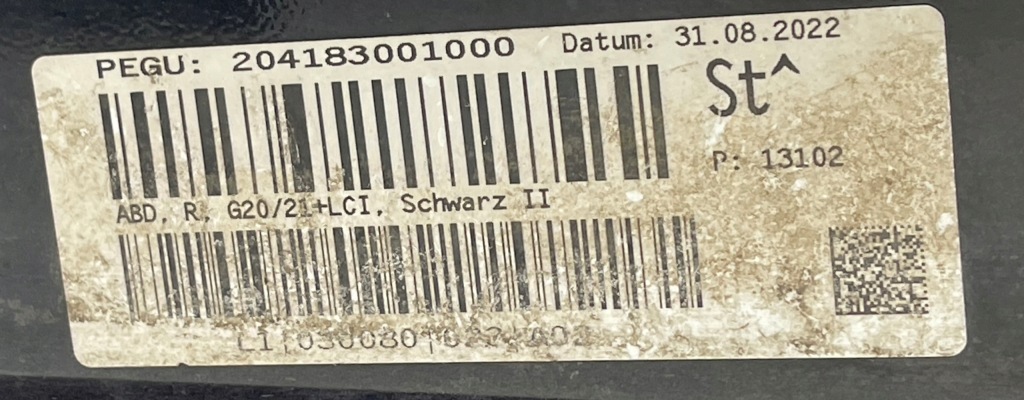 фото №15, Lpa271 bmw 3 g20 g21 lift lci молдинг порог правая