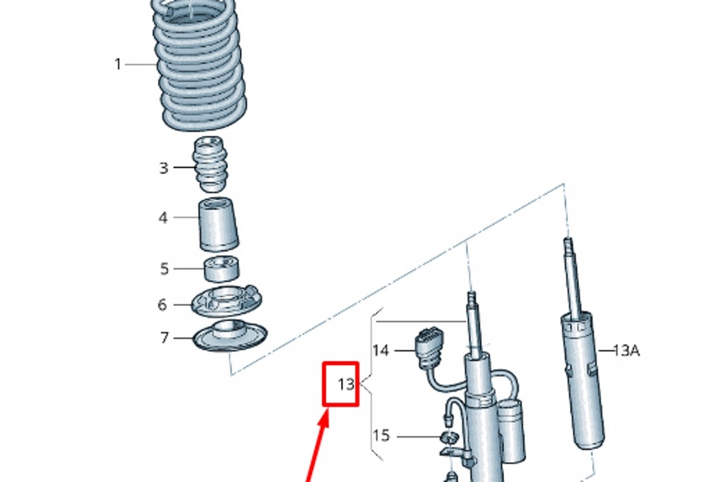 фото №8, Audi rs7 sportback 4g амортизатор передній лівий новий оригінальний 4g0412019a