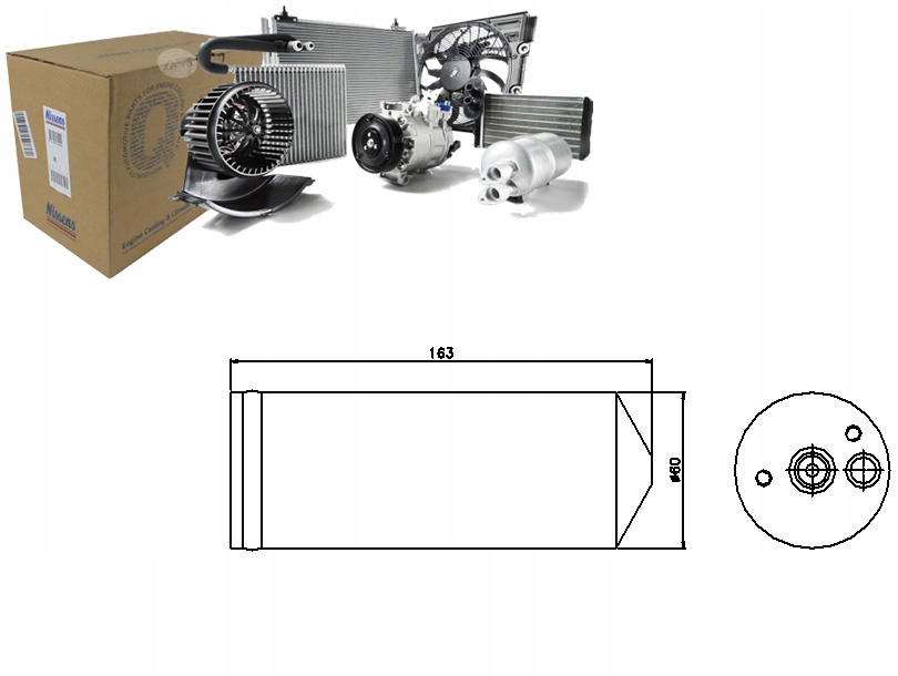 фото №1, Nis95362 осушитель кондиционера chrysler voyager iv