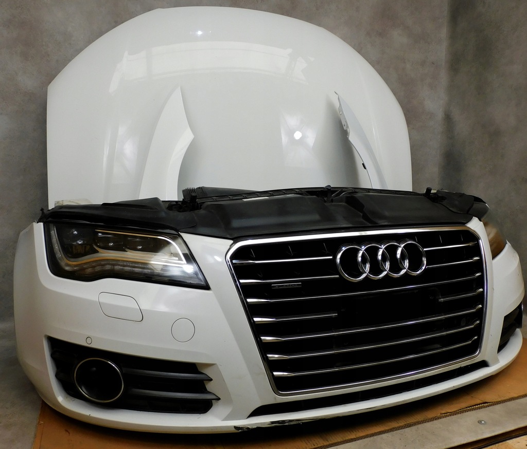 фото №5, Audi a7 c7 4g8 kompletny перед бампер лампы капот pas ls9r full led радары