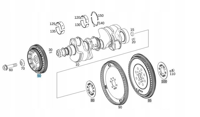 фото №1, Оригинальные шкив коленчатого вала mercedes-benz om642