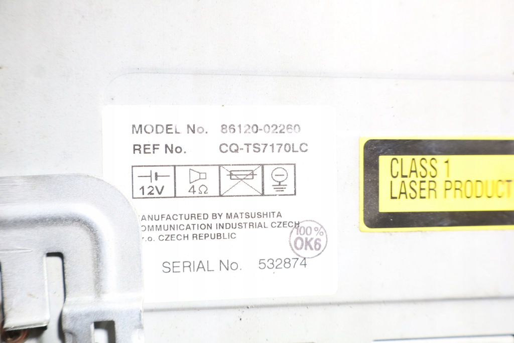 фото №4, Радио toyota corolla ix e12