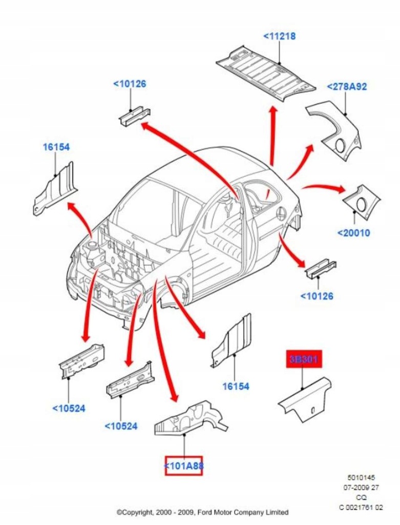 фото №9, Кронштейн кронштейн крыла правый перед ford ka