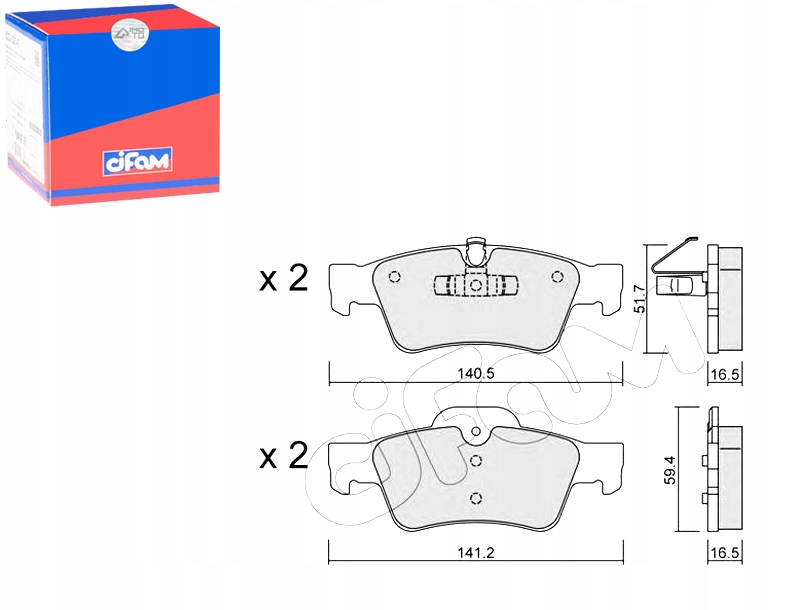 фото №1, Тормозные колодки тормозные mercedes w164 ml-klasa 05- задняя ci
