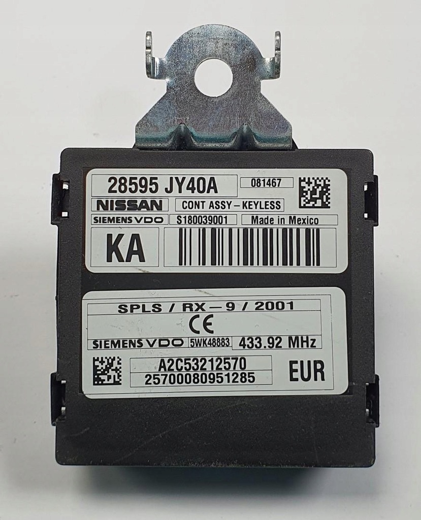 фото №1, Модуль keyless renault koleos i 28595jy40a 5wk48883