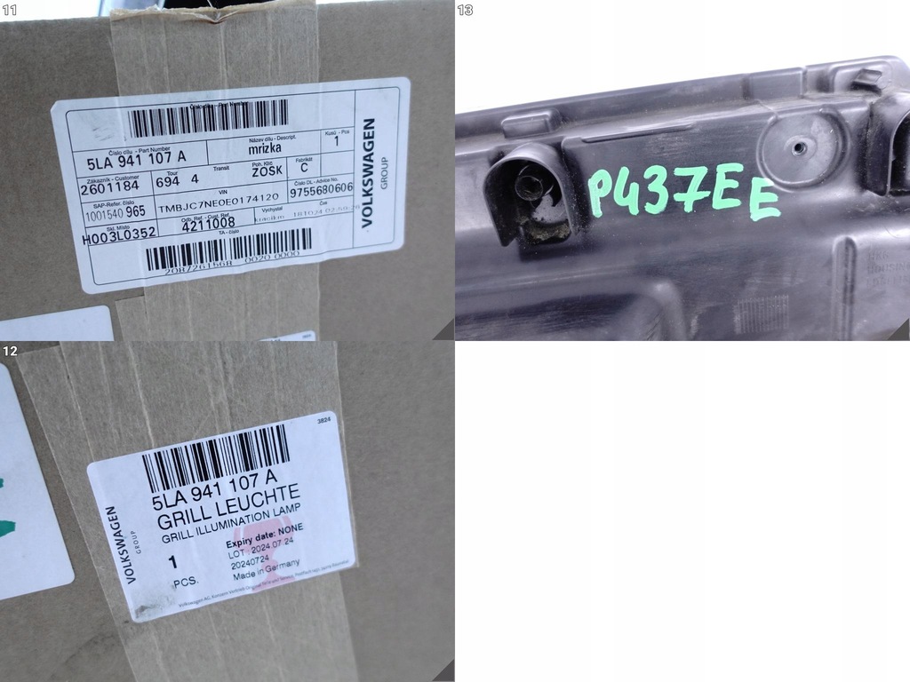 фото №12, Skoda enyaq iv 5la 20- led crystal face решётка радиатора решётка радиатора w бампер перед