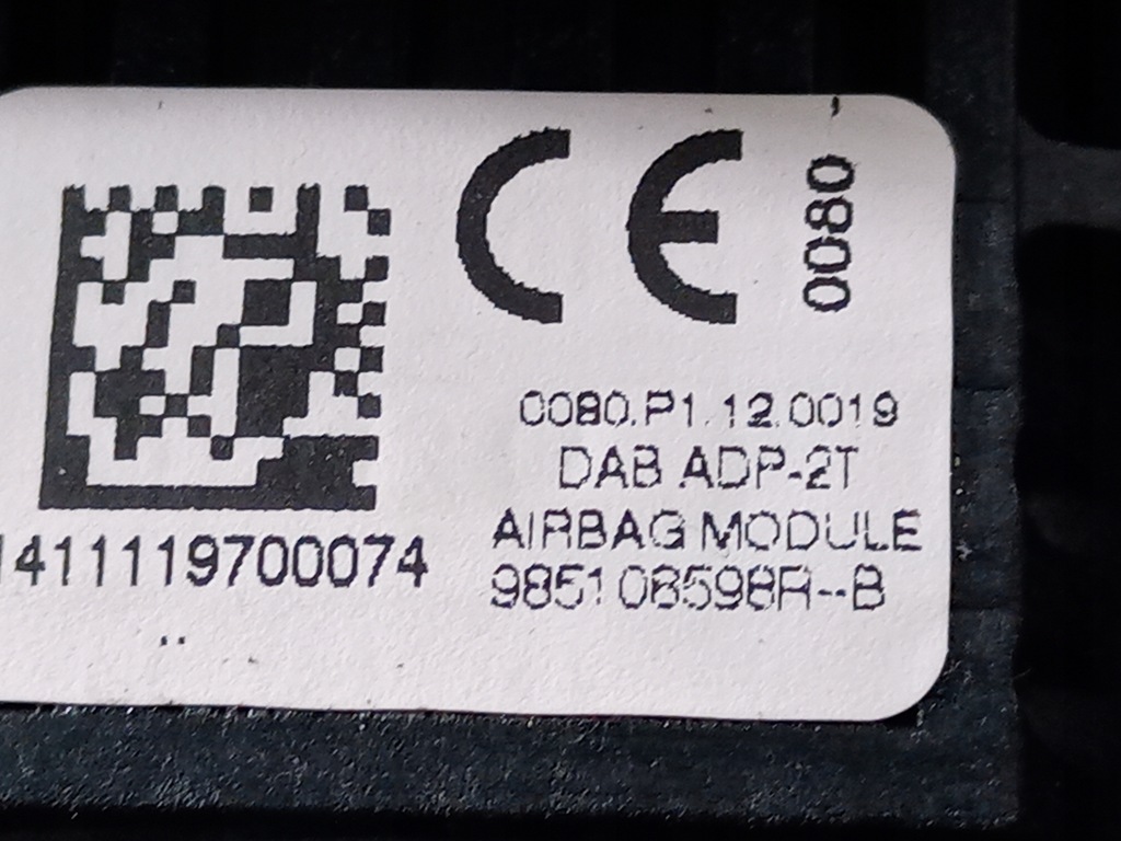 фото №4, Подушка подушка безпеки водія renault zoe 985108598r