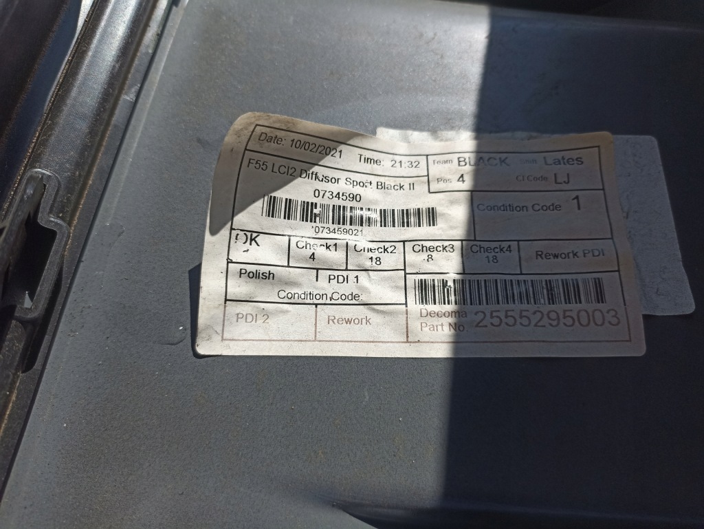 фото №7, Mini cooper f55 lci 2 бампер задняя задний jcw