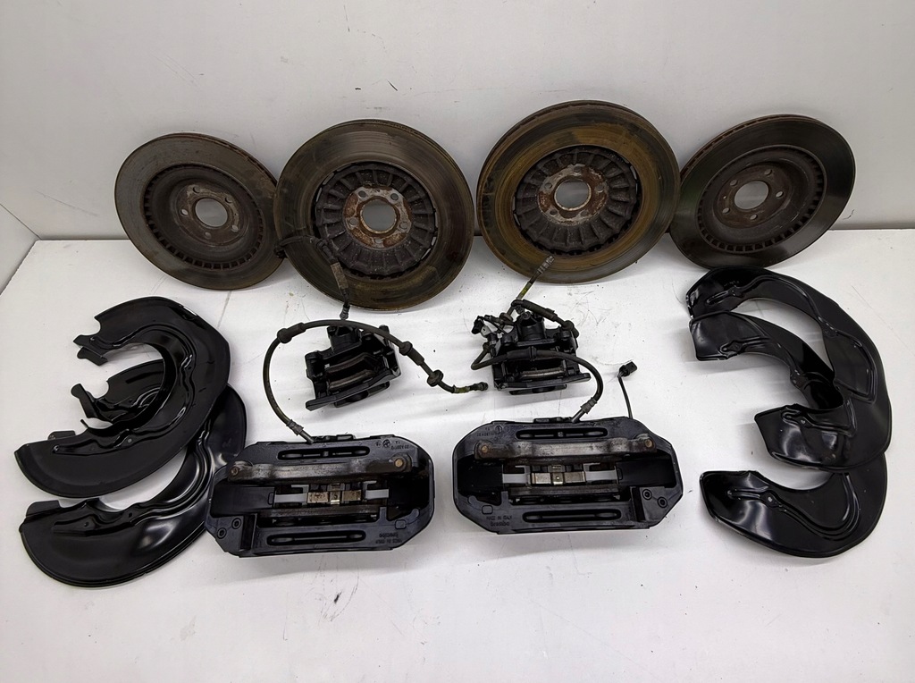 фото №16, Audi s6 c7 супорт супорти + гальмівні диски захист гальмівні комплект swap a6 s7 rs6