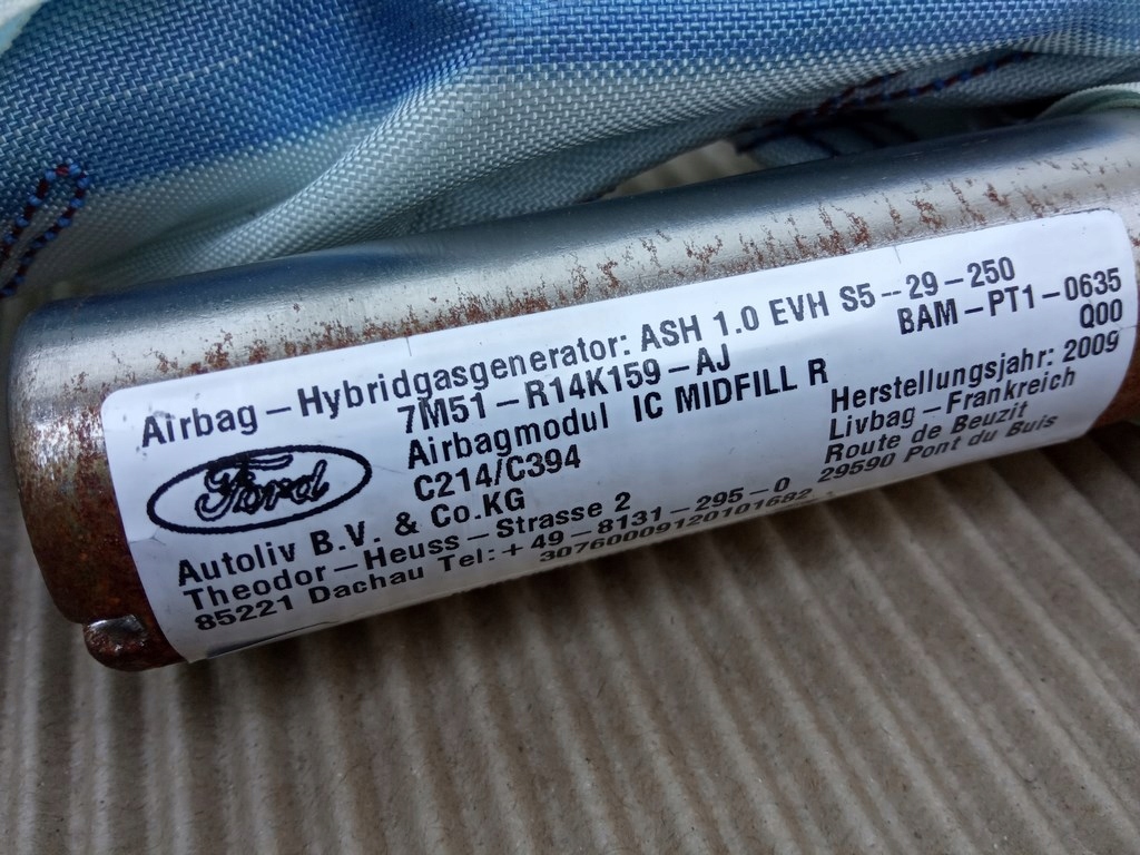 фото №6, Ford kuga mk1 2008-12r. - шторка безопасности воздушная правая