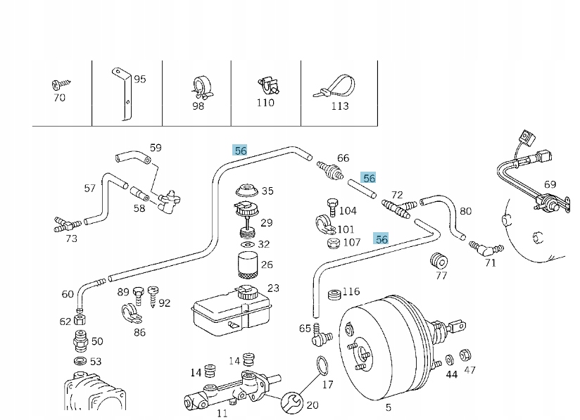 фото №3, Шланг вакуумa усилитель тормозов оригинал mercedes 12,5x1,25 mm