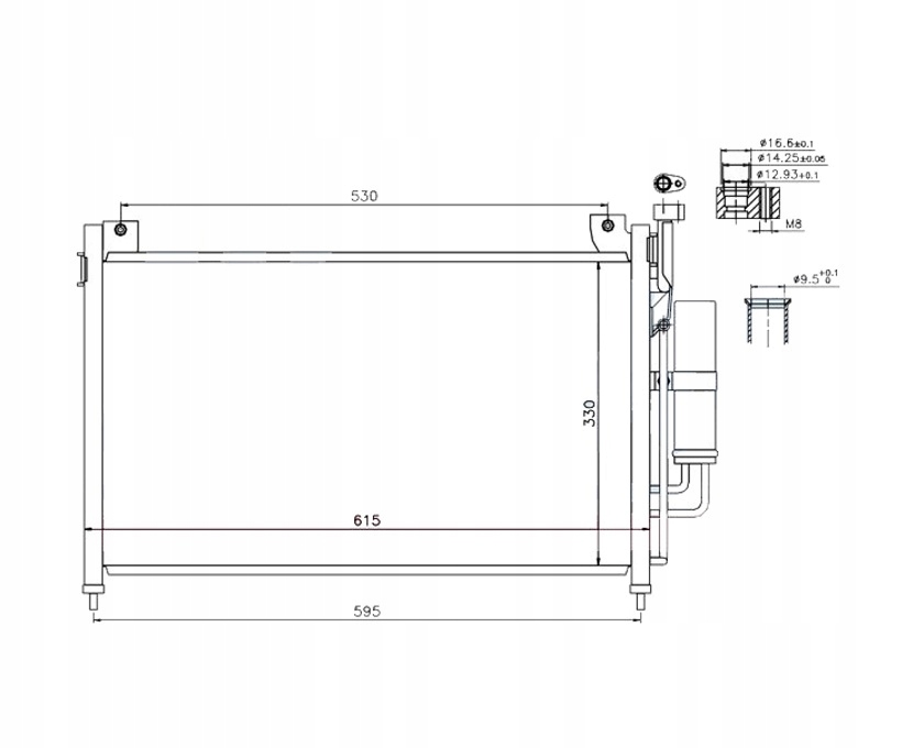 фото №1, Радіатор кондиціонера mazda 2 10- dfy16148z
