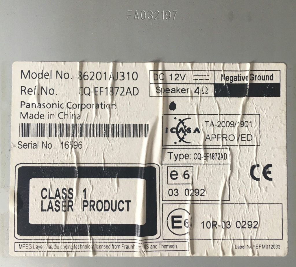 фото №4, Радиопроигрыватель радио cd чейнджер subaru lagacy v outback iv 09-