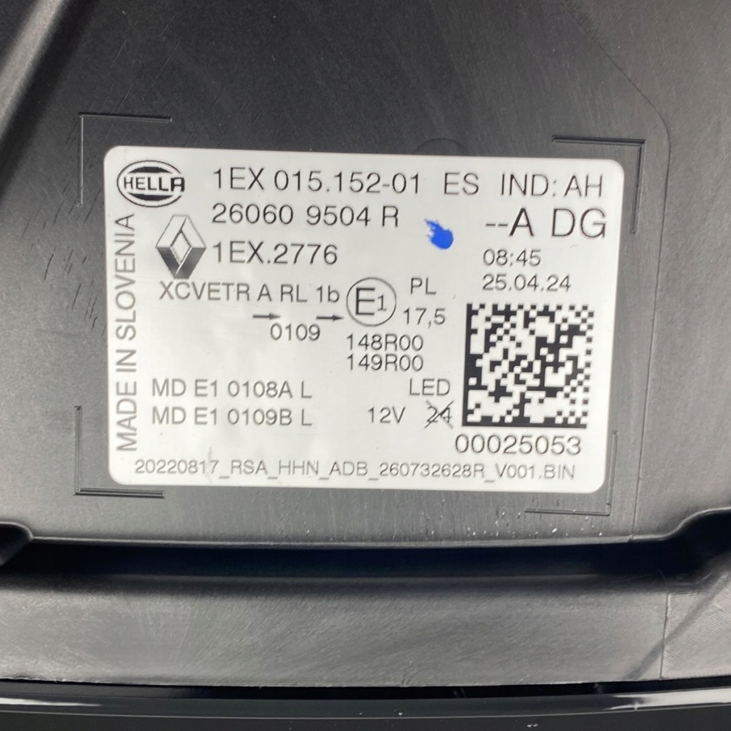 Nowa оригинальный номер лампа фара левая левый перед renault austral 260609504r Киев