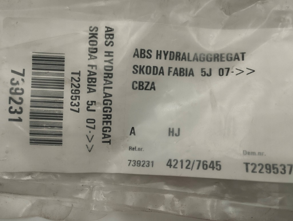 фото №6, Skoda fabia mk2 5j насос abs 0265239006