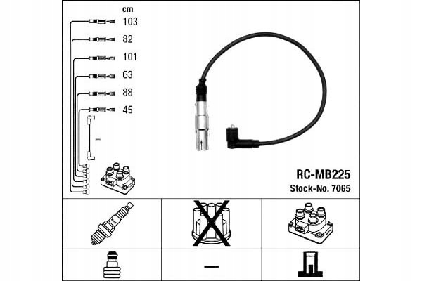 фото №2, Ngk дроти запалювання ngk, 7065