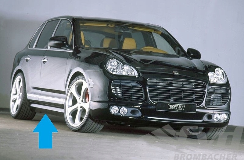 фото №3, 02-06 porsche cayenne 7l пороги порог накладки techart