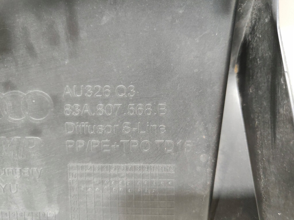 Audi q3 s-line дифузор накладка бампера задня 83a807568b Зі Шроту