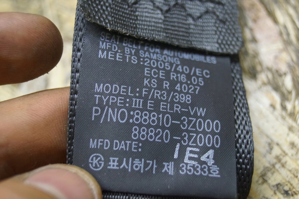 фото №10, Pas безопасности передний правый 88820-3z000ry