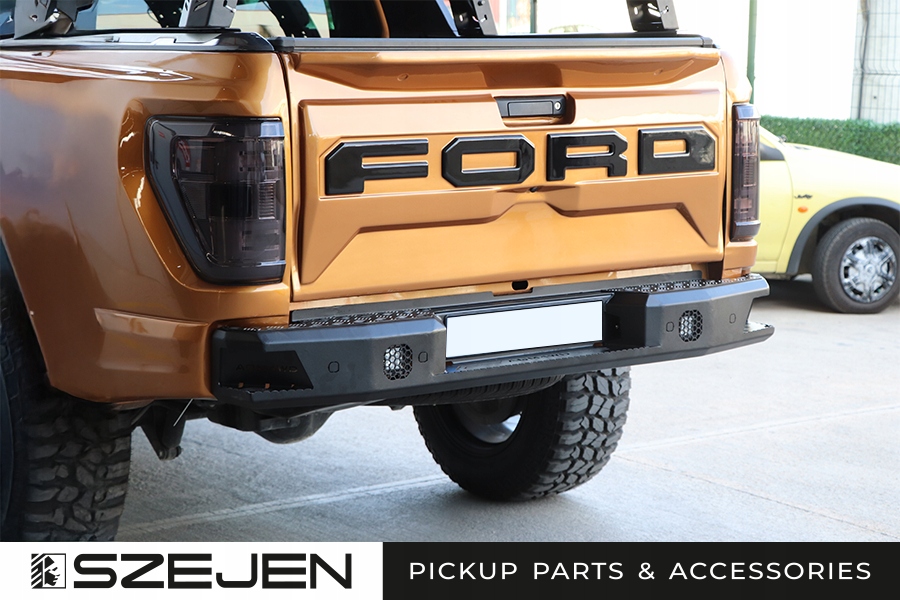 фото №2, Бампер задний стальной + led ford ranger 2015-2022