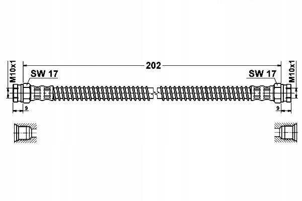 фото №2, Шланг гальмівний elast. citroen ax xsara zx peuge
