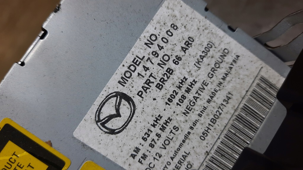 фото №4, Радіо br2b 66 ar0 mazda 3 05r