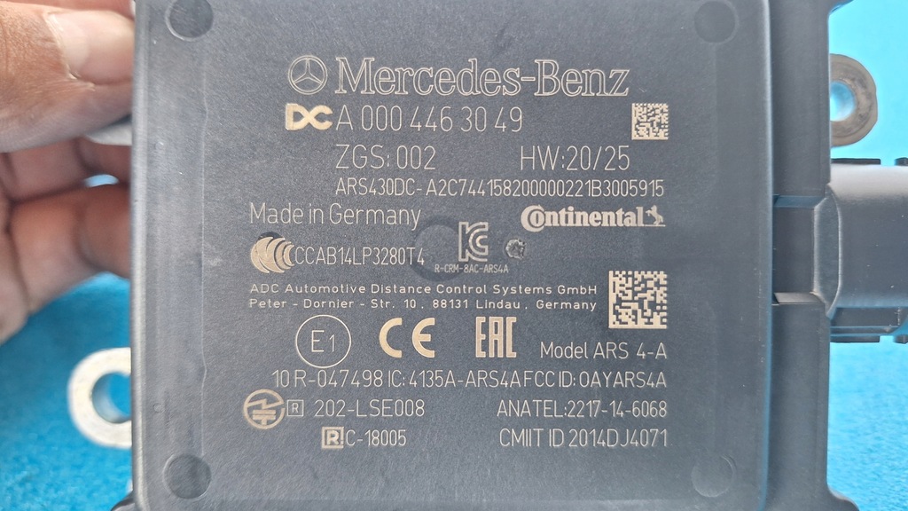 фото №7, Mercedes actros радар distronic a0004463049