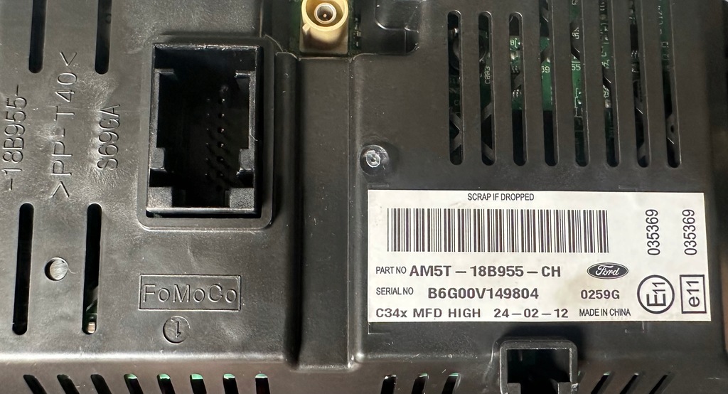 фото №6, Ford c-max mk2 панель радіо комплект sony