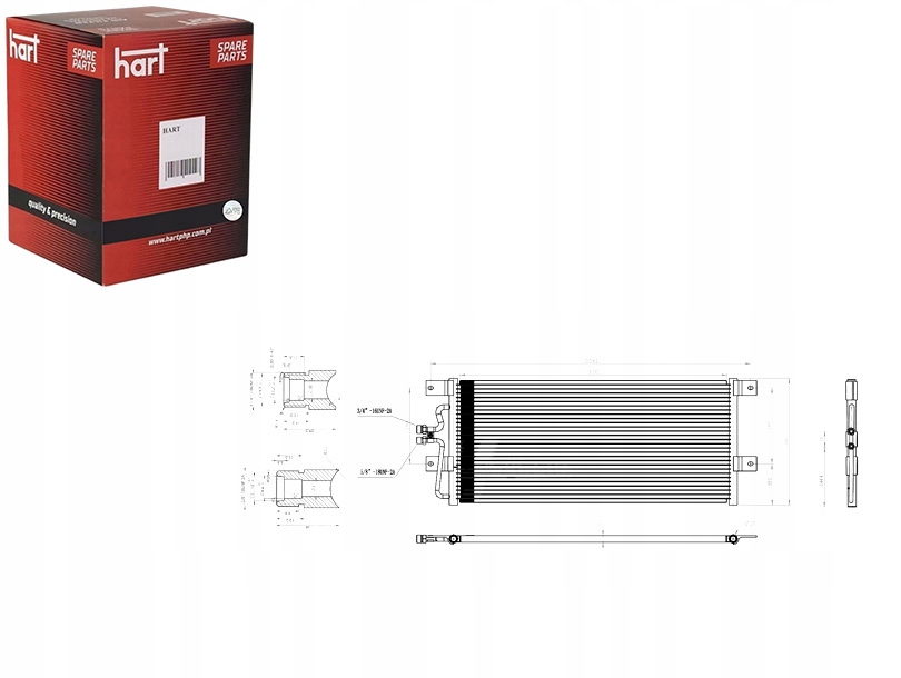 фото №1, Конденсатор конденсатор кондиціонера transporter 90- hart