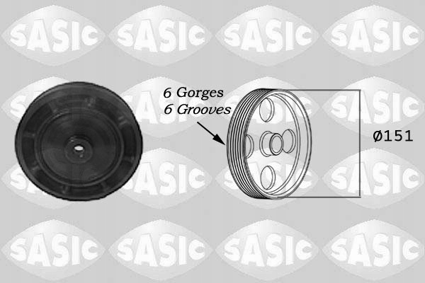 2154006 sasic шкив коленчатого вала renault 1.9 dci Цена