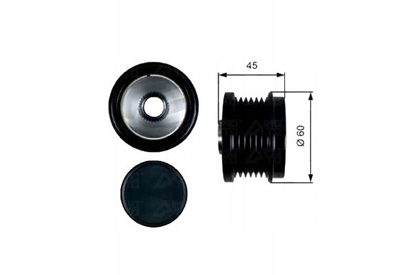 фото №2, Gates шків генератора volvo c30, s40 ii, s