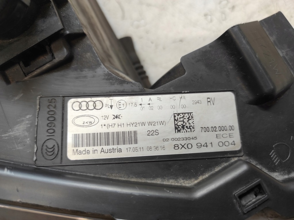 фото №9, Audi a1 10-14 лампа правая перед обычная 8x0941004