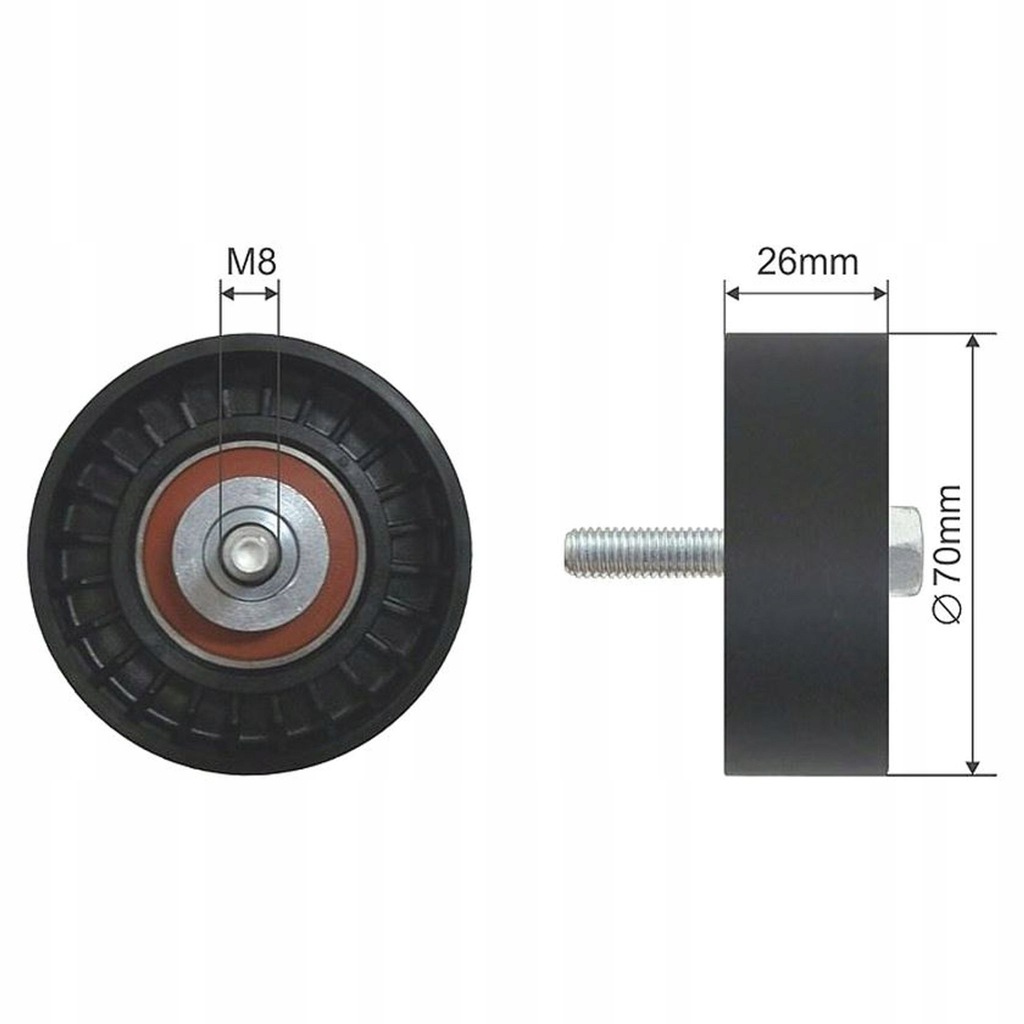 фото №1, Ролик натяжителя ford courier escort fiesta focus galaxy ka puma mazda 121