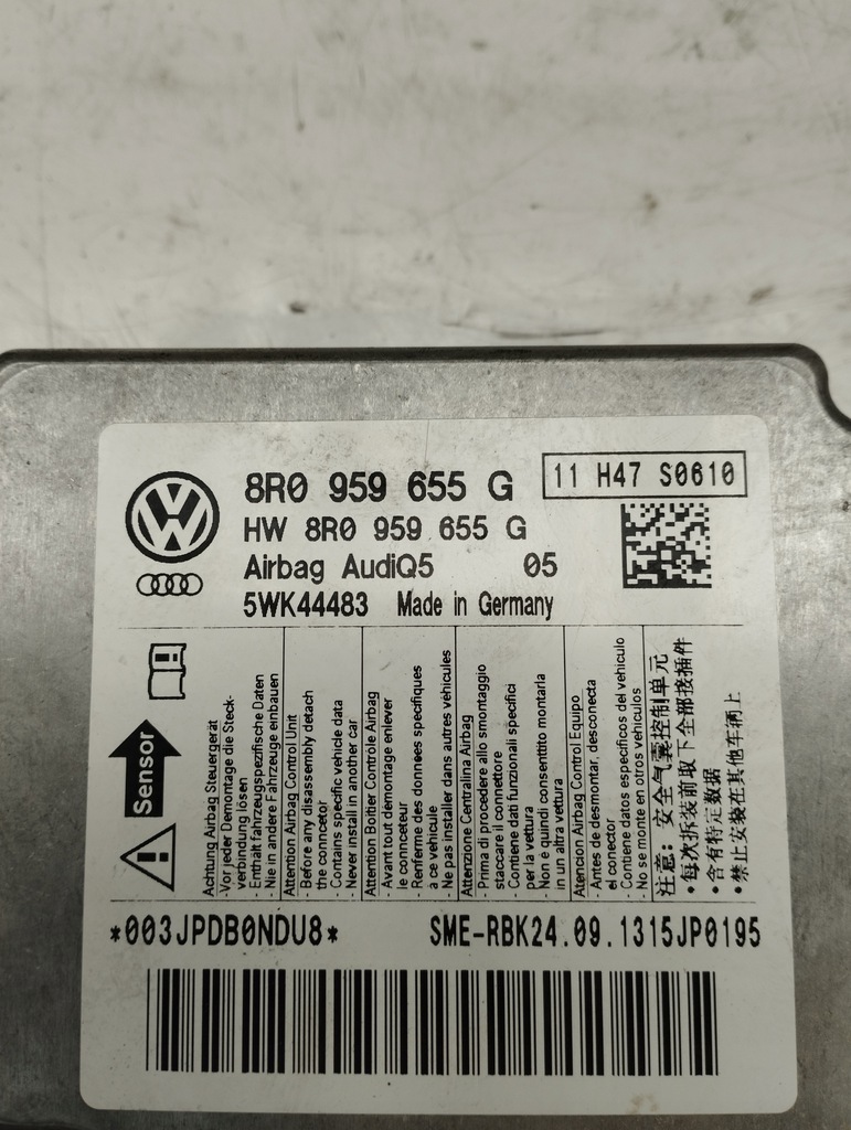 фото №12, Audi q5 8r модуль блок управления датчик подушка безопасности 8r0959655g