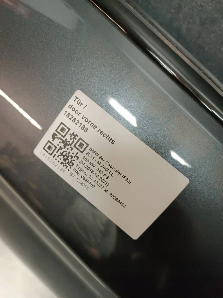 фото №6, Двері права сторона bmw 2 f22 f23 колір b39