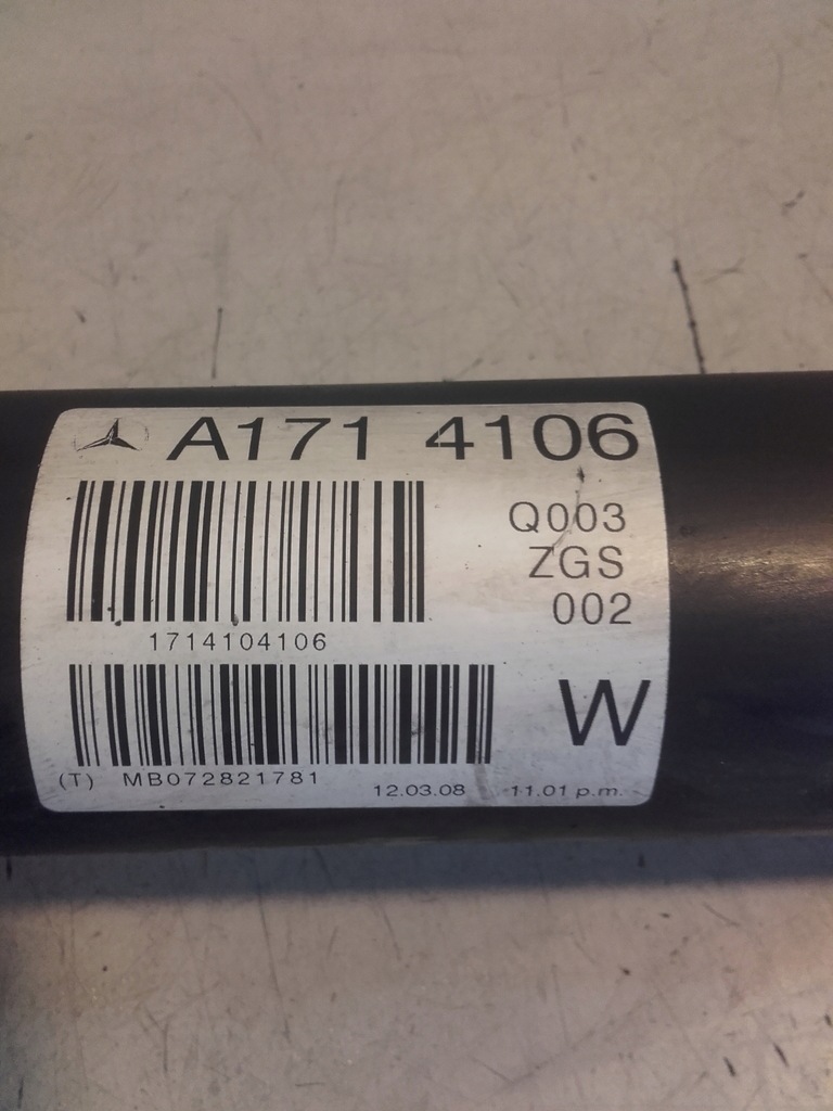 фото №4, Mercedes slk r171 lift wał приводной 3.5