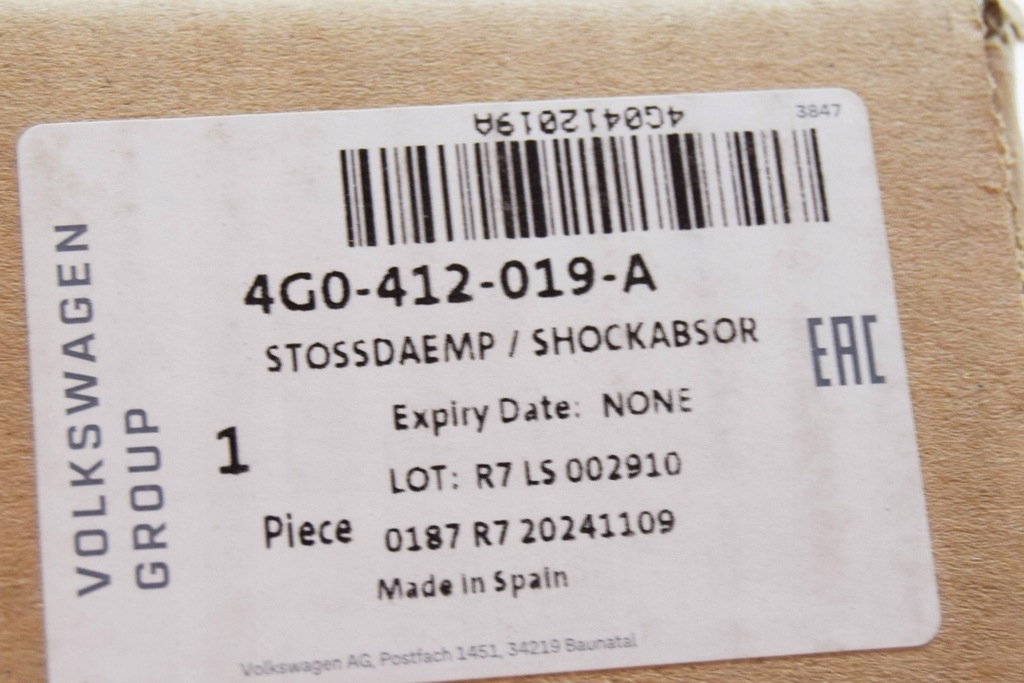 фото №7, Audi rs7 sportback 4g амортизатор передній лівий новий оригінальний 4g0412019a