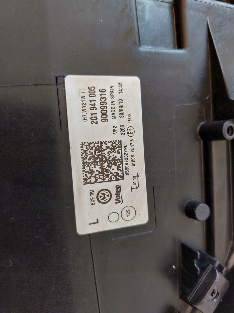 фото №9, Vw polo vi 2g1 лампа левая перед 2g1941005 оригинал