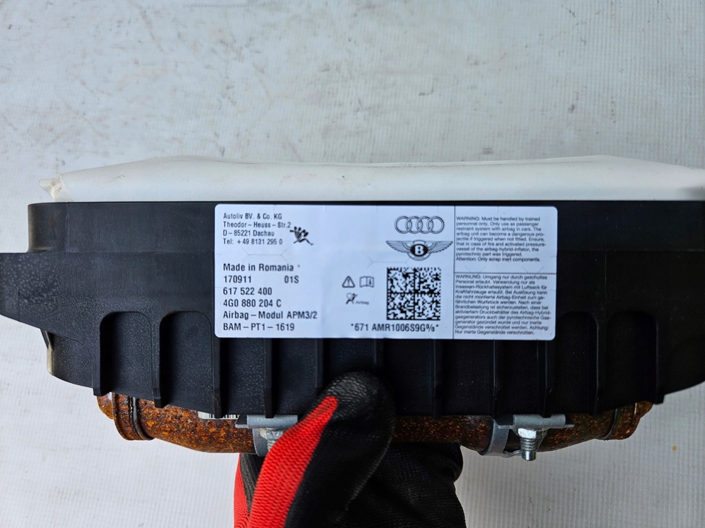 фото №7, Подушка повітряна пасажира подушка безпеки audi a6 c7 a7