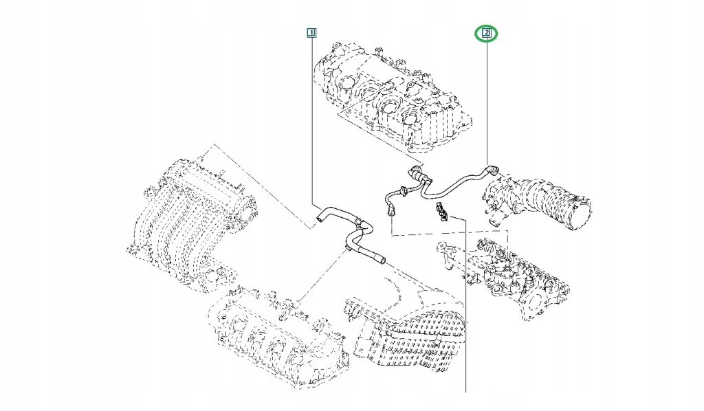 фото №2, 8200604025 renault шланг декомпресії r clio iii 1.2 16v оригінальний номер
